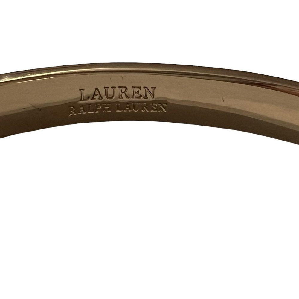 NWT Ralph Lauren Tortoise Gold Studded Bangle Clamper Bracelet Huggie Earrings - Picture 7 of 14
